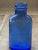 Early 20th Century Early 1900’s Blue Glass Milk of Magnesia Bottle For Sale - Image 5 of 7