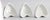 Vintage French White Ironstone Heart Dishes Cheese Molds - Set of 3 For Sale - Image 4 of 5