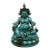 Vintage Tibetan Style Turquoise Green Yellow Jambhala Wealth Deity Statue For Sale
