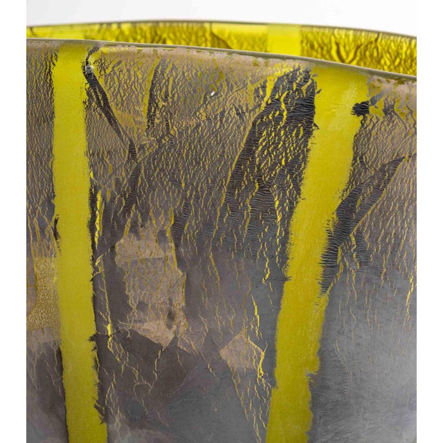 Adam Aaronson Silver Striped Glass Vase, 2001 For Sale In New York - Image 6 of 14