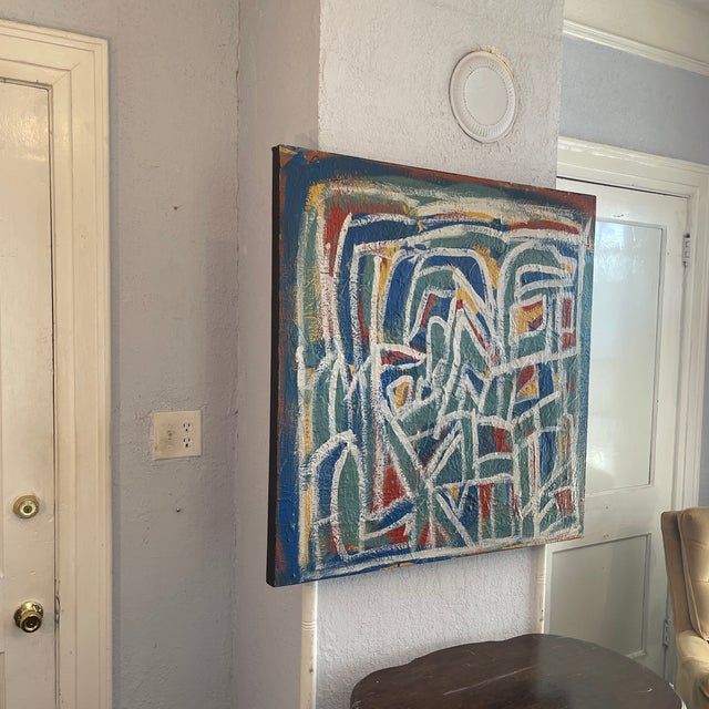“I See You” by John Frates Mid Century Modern Abstract Certificate of Authenticity With Invoice Unsigned Hang Multi-Directional, #1712 For Sale In Jacksonville, FL - Image 6 of 9