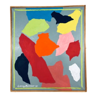 Larry Kessler Composition VI Abstract Oil on Canvas Painting, 2008 For Sale