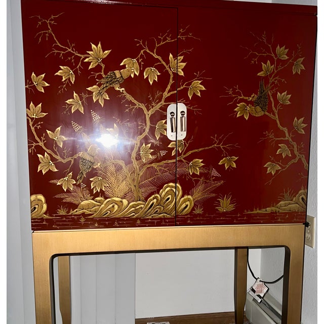 Wood Kindel Bar Cabinet For Sale - Image 7 of 12