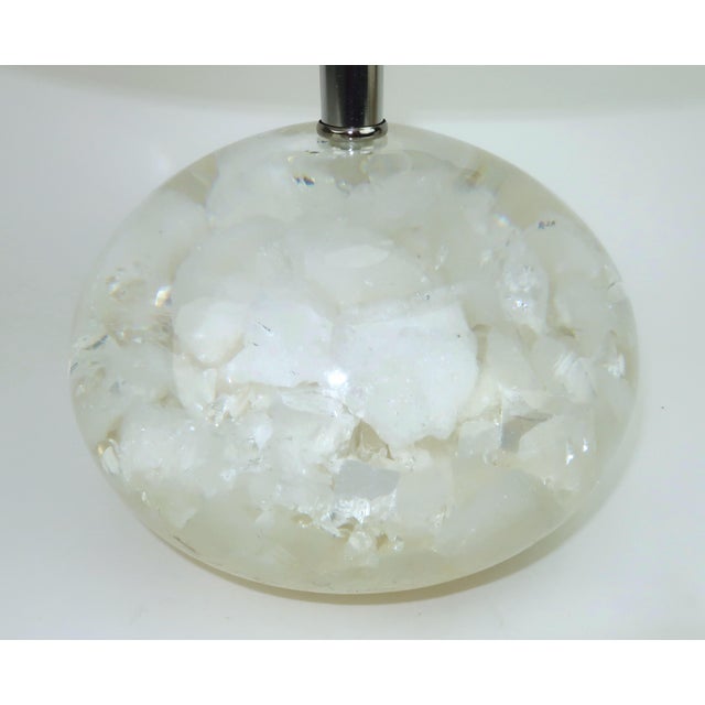 Currey & Company's 'Odette' table lamp has an eye catching organic design with quartz crystals encased in an acrylic orb-...