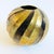 Hollywood Regency Striped Brass Sphere Vase For Sale - Image 3 of 6
