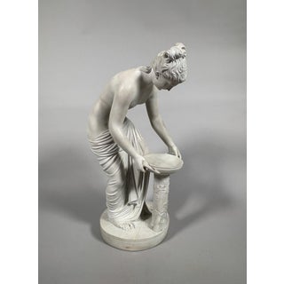 Neoclassical sculpture of a Danaid, 19th century, 55 cm, white marble For Sale
