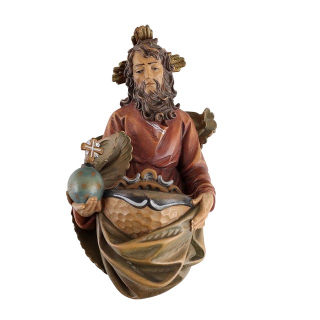 Wooden Stoup Figurine For Sale