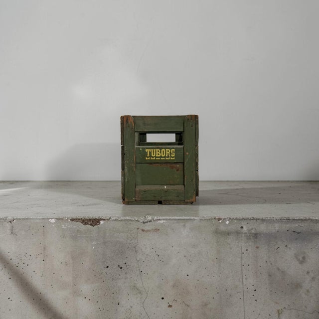 Danish Tuborg Beer Crate in Painted Pine, Denmark, 1950s-1960s For Sale - Image 9 of 10