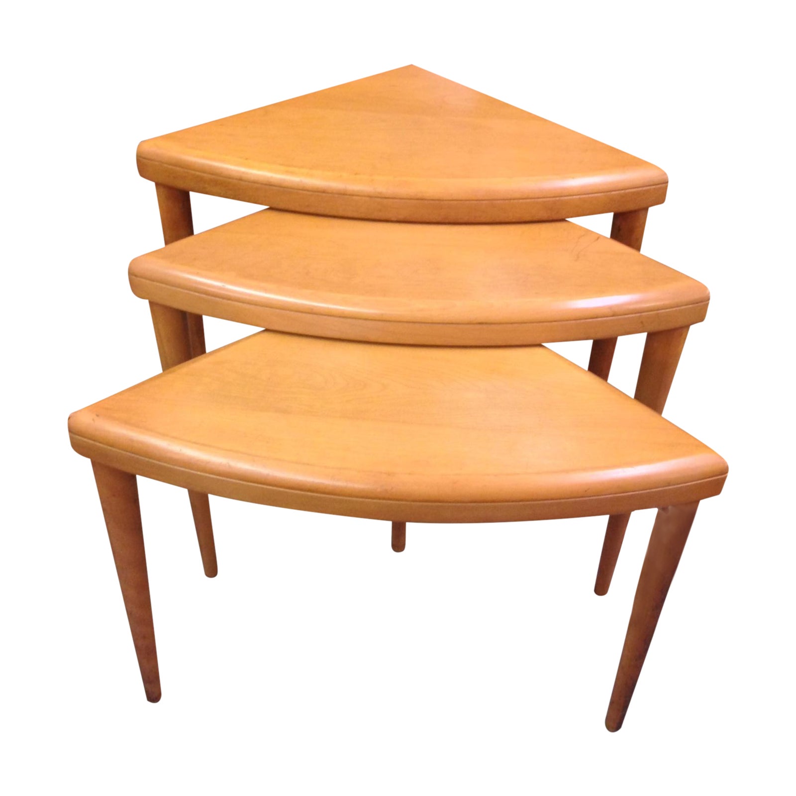 HeywoodWakefield 1950s Nesting Tables Set of 3 Chairish