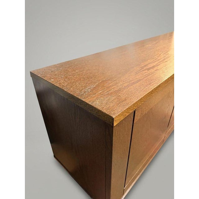 Mid-Century Modern Danish Architectural Stained Oak Sideboard attributed to Skovby For Sale - Image 6 of 9