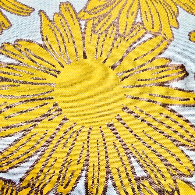 Outdoors and Indoors Contemporary Bright Flower Yellow Square Pillows. By Arlene Angard, Set of 2 For Sale - Image 4 of 10