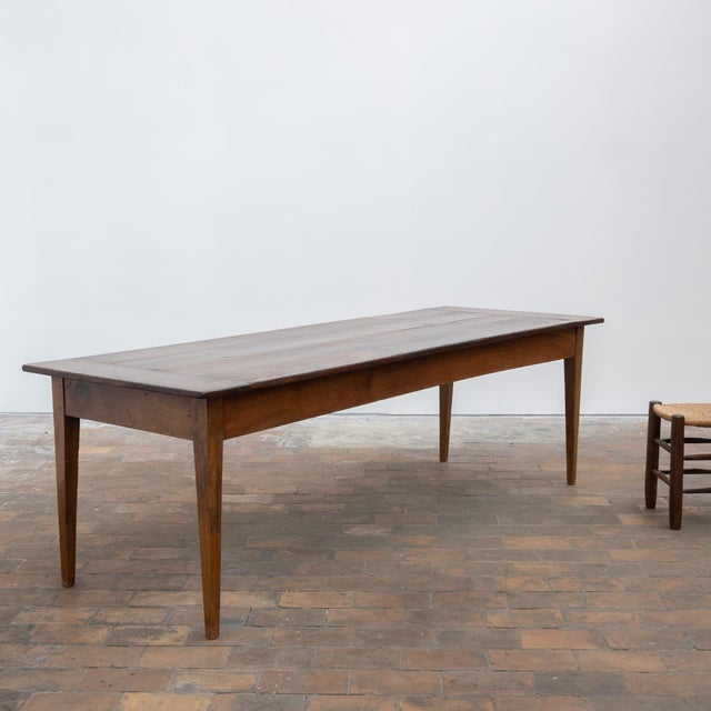 Large Wood Farmhouse Table, 1880 For Sale - Image 6 of 10