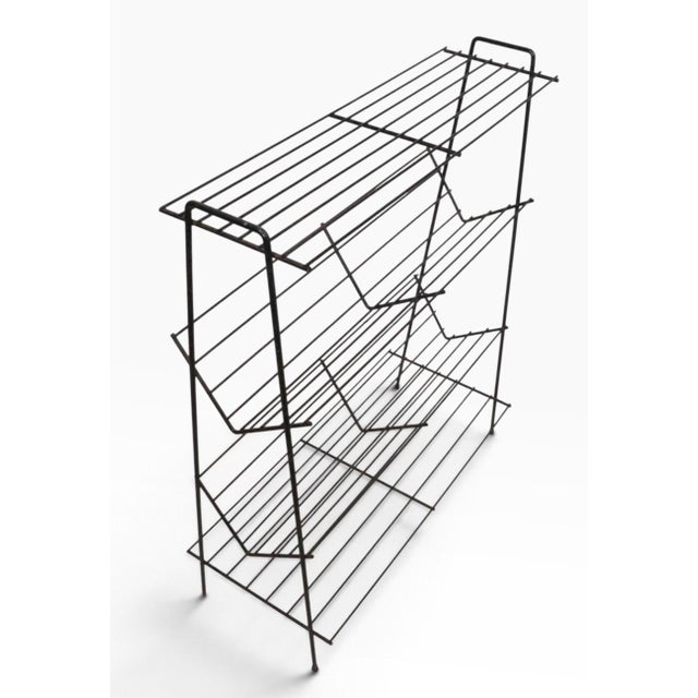 Mid Century Wire Rod Bookshelf Stand C. 1950's For Sale - Image 11 of 13