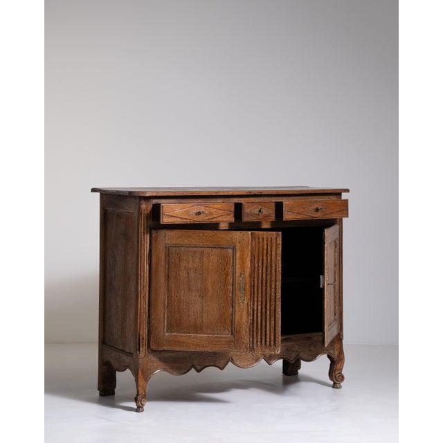 Tan Louis XV Buffet in Original Patina Early 19th Century France For Sale - Image 8 of 16