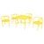 "Locus Solus" Outdoor Garden Set by Gae Aulenti for Poltronova, Italy, 1964 Bright yellow metal Garden furniture set...
