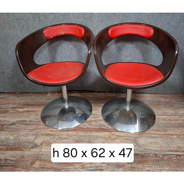 Vintage Swivel Armchairs, 1970s For Sale - Image 6 of 9