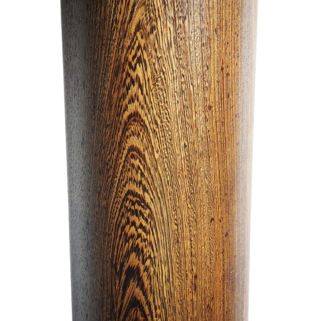 Wood Tall Scandinavian Tropical Hardwood Table Lamp, 1960s For Sale - Image 7 of 11
