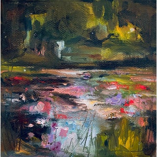 Le Jardin de Monet, I by Leigh Ann Van Fossan | Oil on canvas Impression of a garden pond with flowers. For Sale