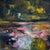 Le Jardin de Monet, I by Leigh Ann Van Fossan | Oil on canvas Impression of a garden pond with flowers. For Sale