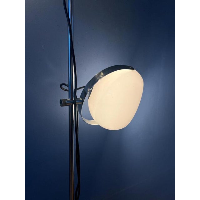 Gold Vintage White Mushroom Floor Lamp from Dijkstra For Sale - Image 8 of 13