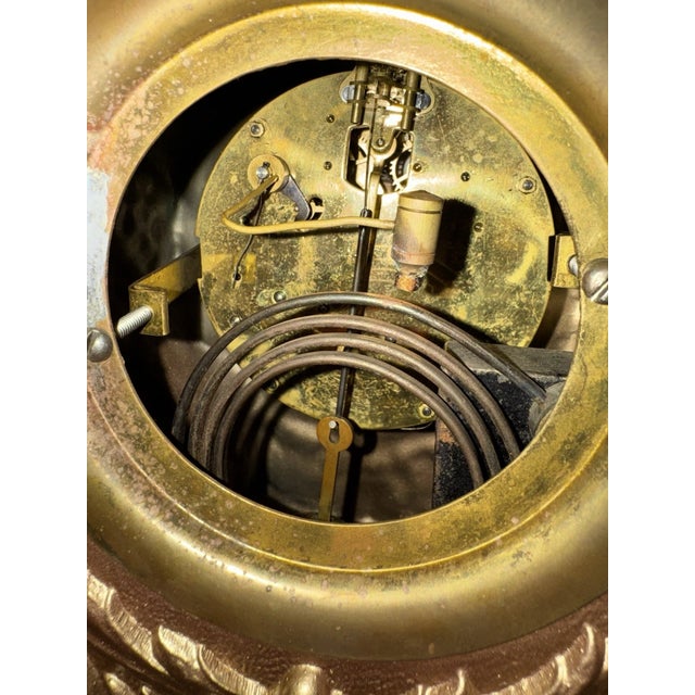 Antique Figural Mantel Clock by Waterbury For Sale - Image 10 of 11
