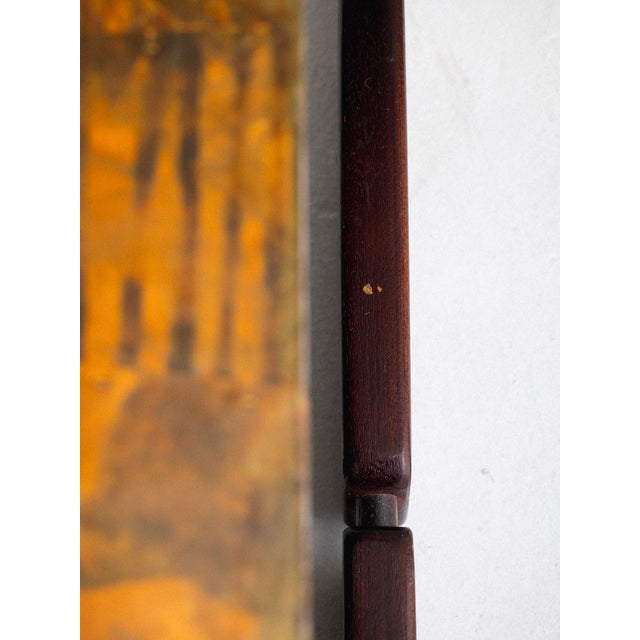 Rosewood and Lacquered Copper Coffee Table by Percival Lafer For Sale - Image 9 of 11