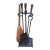 Vintage 4 Piece Wrought Iron Fireplace Tool Set For Sale