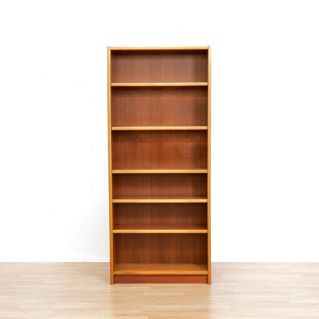 Wood 1970s Danish Modern Tall Teak Bookcase For Sale - Image 7 of 9