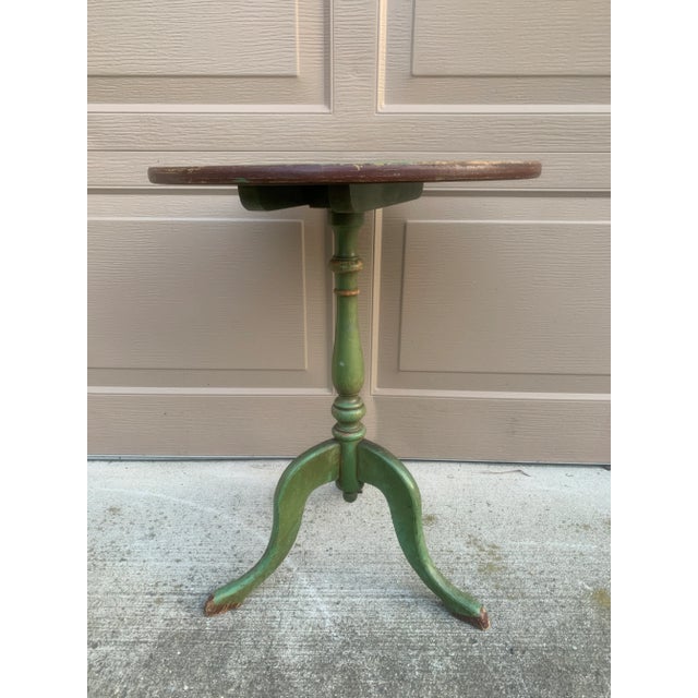 Regency Green and Gold Painted Flip-Top Side Table With Allegorical Pegasus Motif For Sale - Image 11 of 14