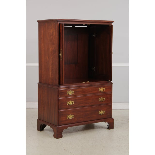 Henkel Harris Henkel Harris Cherry Tv Armoire Cabinet For Sale - Image 4 of 15