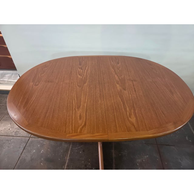 Rare Mid-Century Danish Modern Teak Dining Table Pedestal Base G-Plan 1970s For Sale - Image 10 of 10