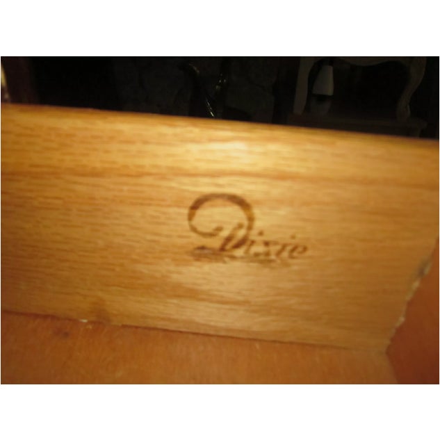 1950s Vintage Solid Wood Highboy Chest Hollywood Regency by Dixie