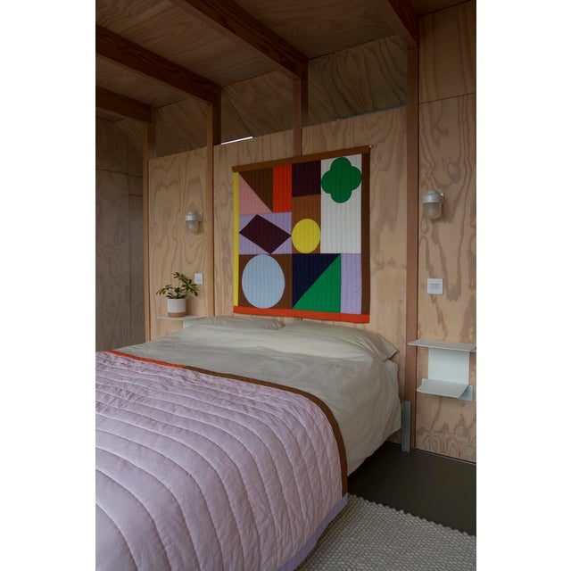 Shapes Quilted Wall Hanging by Granite + Smoke For Sale - Image 4 of 7