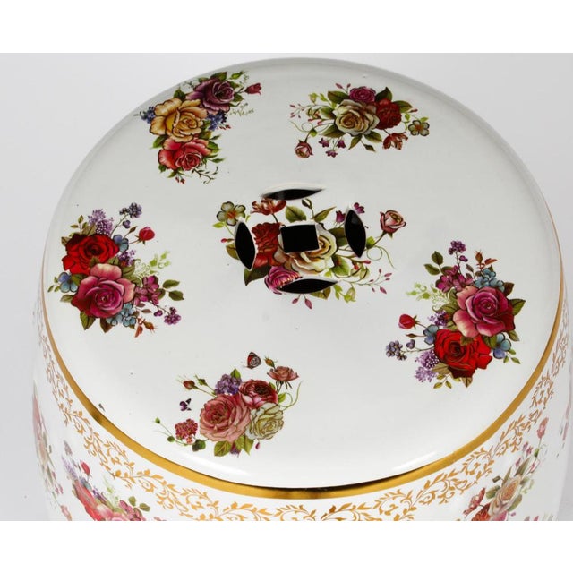 Set of Vintage Japanese Inspired Porcelain Garden Seats For Sale - Image 12 of 18