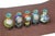 Turquoise Set of 5 Miniature Chinese Cloisonné Vases | Floral Motif With Wood Stands & Box For Sale - Image 8 of 8