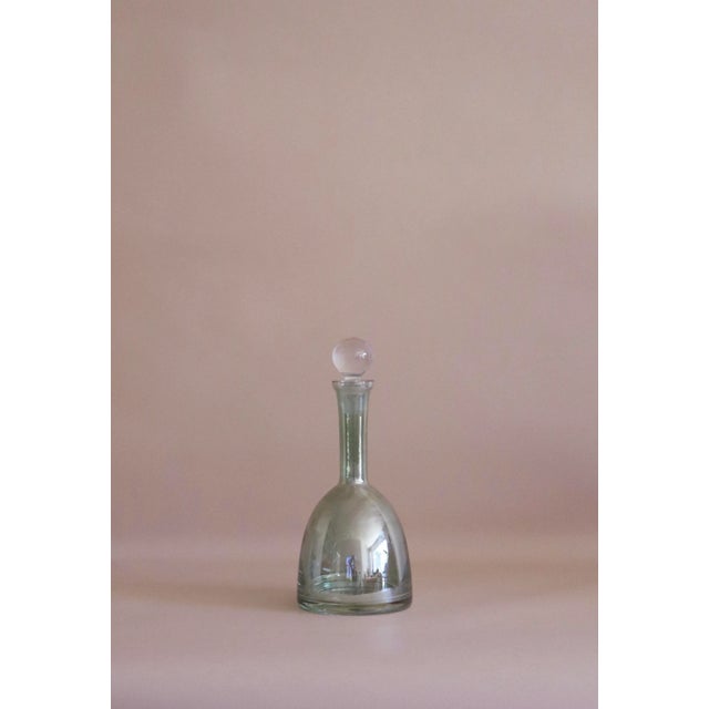 Modern Modern Green Glass Decanter For Sale - Image 3 of 3
