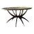 1950s Mid Century Moroccan Brass Pie Crust Edge Tray Table With Spider Legs For Sale