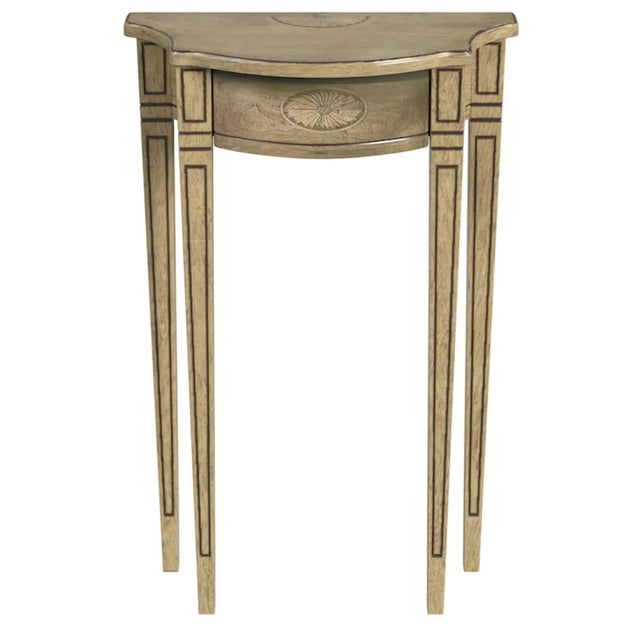 Beige Chester Demilune Console Table, Beige For Sale - Image 8 of 8