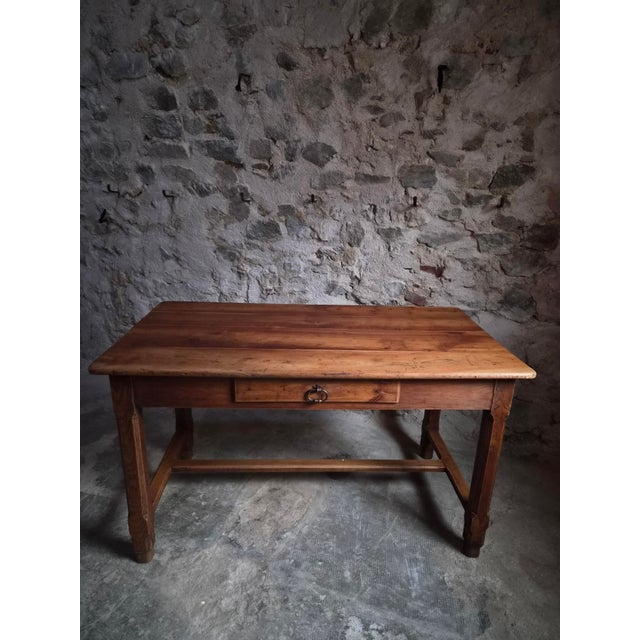 Antique French Farmhouse Table in Cherry, 1750s For Sale - Image 11 of 18