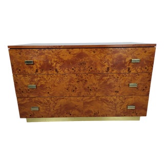 Vintage Amboyna Burl Chest of Drawers, 1970s For Sale