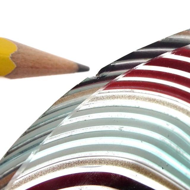 Dino Martens Murano Vintage Blue Black Copper Aventurine Italian Art Glass Centerpiece Flower Vase For Sale - Image 9 of 11