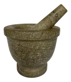 Mid 20th Century Grey/Green Marble Mortar and Pestle