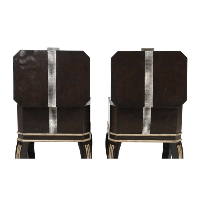 Early 21st Century Pair Marge Carson Gramercy Chairside Tables For Sale - Image 5 of 8