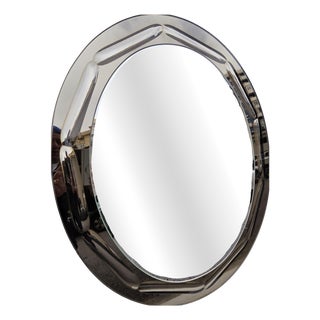 Italian Oval Mirror, 1960s For Sale