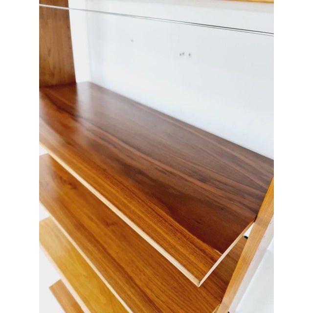 Vintage German Walnut Bookshelf, 1960s For Sale - Image 5 of 11