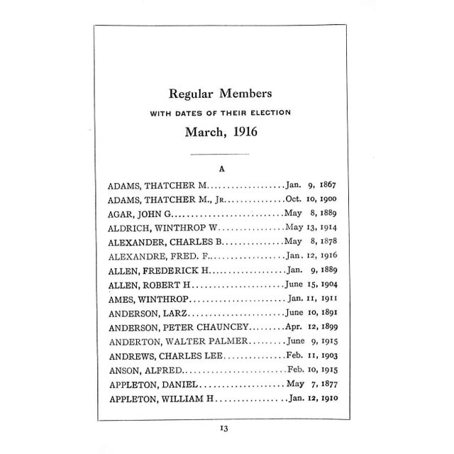 Traditional "The Union Club of the City of New York Officers , Members Constitution and Rules" 1916 For Sale - Image 3 of 8