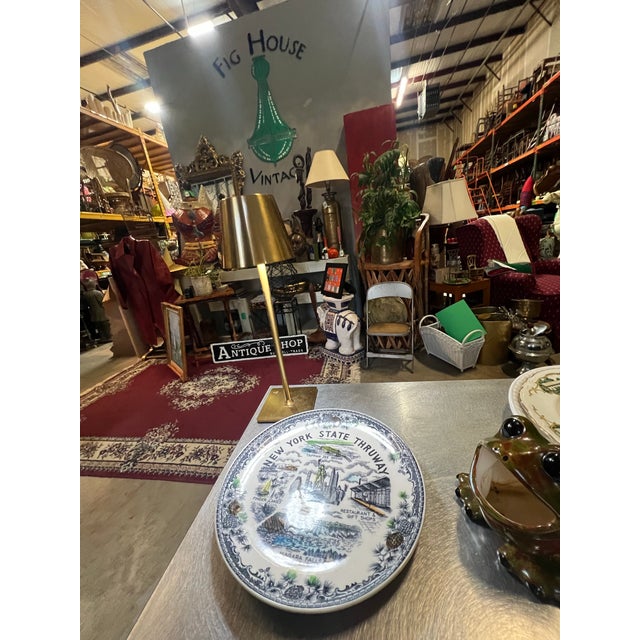 American 1970s New York State Thruway Decorative Ceramic Plate For Sale - Image 3 of 7