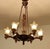 Large Art Deco Sculptural Chandelier in Bronze and Glass, 1930s For Sale - Image 4 of 18