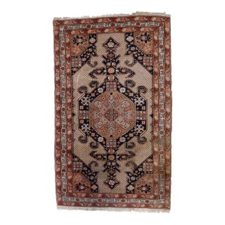 1950s Handmade Vintage Turkish Sivas Rug 3.8' X 6.3' For Sale