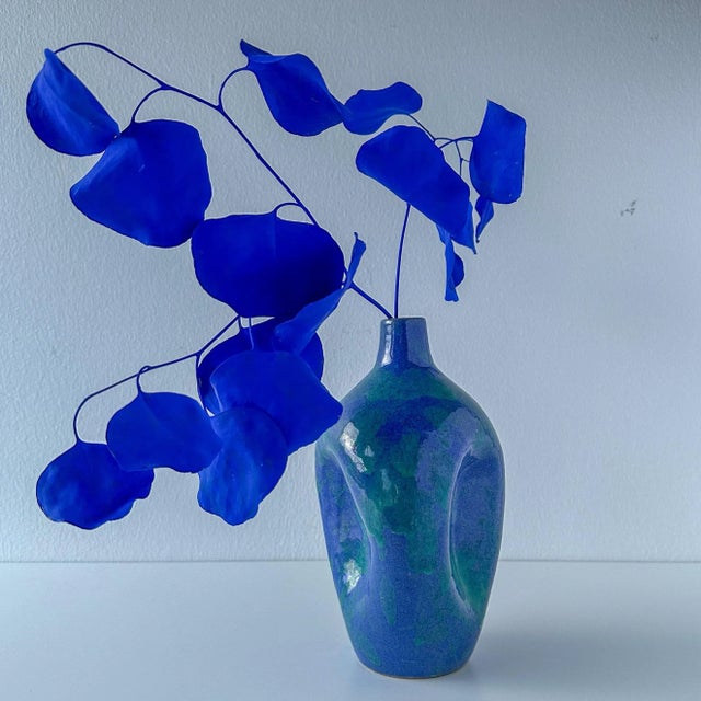 Mid 20th Century North Carolina Pottery Pinch Bottle Vase For Sale - Image 10 of 11